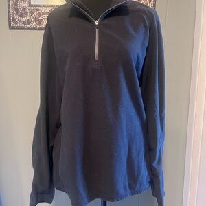 Nike 1/4 Zip Black Pullover Fleece Size Large